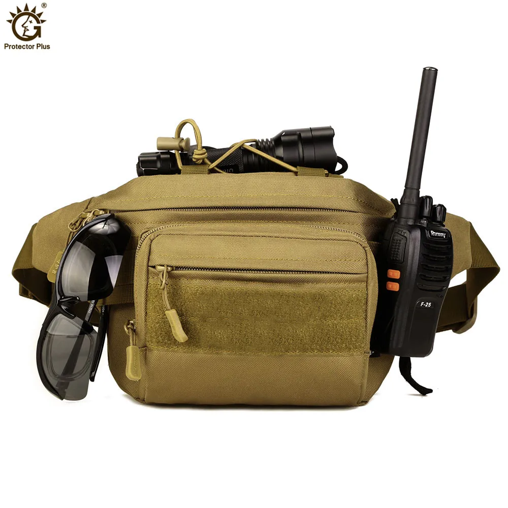 

Women Men Military Tactics Waist Pack Bag Waterproof Nylon Waist Bag Fanny Pack Military Equipment Molle Bag S46