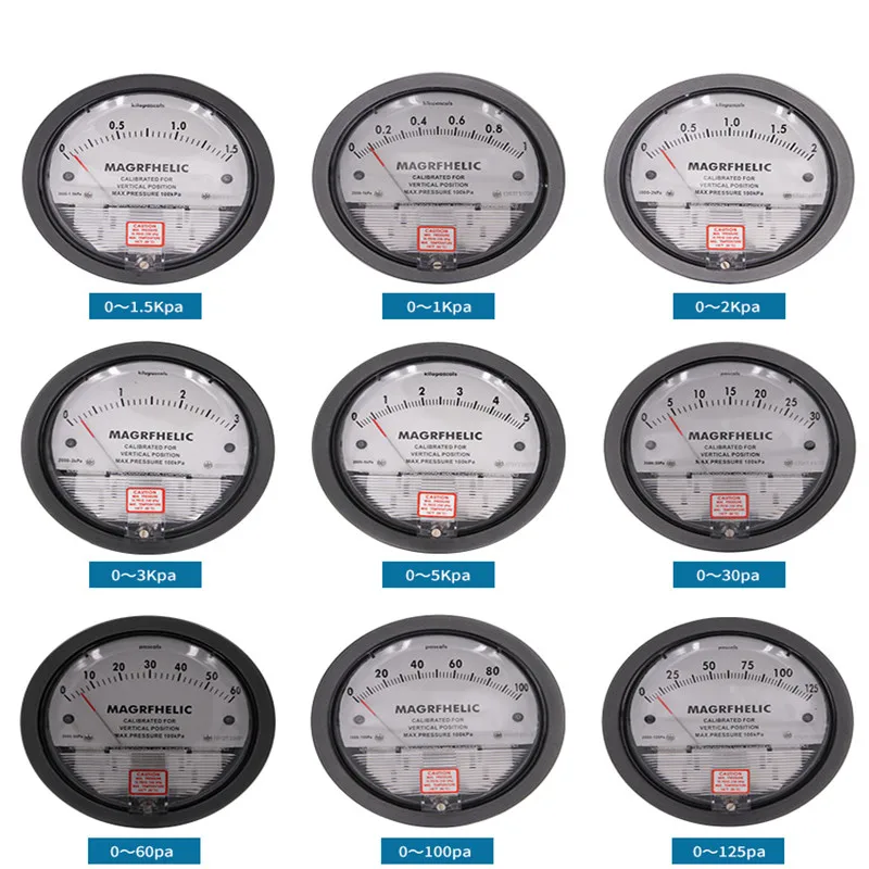 Micromanometer Micro-pressure Gauge Tester Meter Monitor Differential Pressure Gauges Micro Pressure Differential Meter