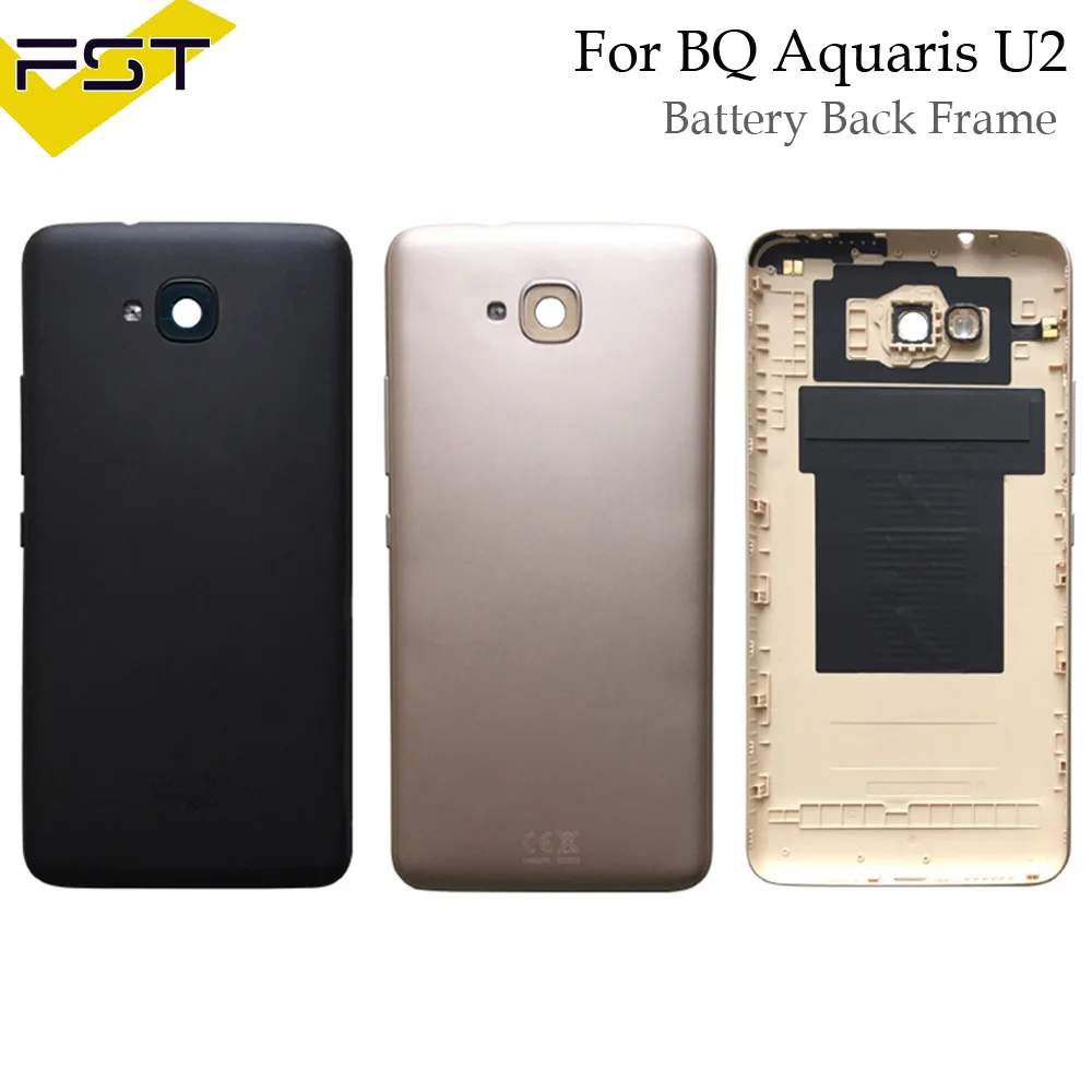 Black/Gold Battery Door Back Cover Housing Case For BQ Aquaris U2 Back Frame Spare Parts For BQ U2 Back Marco