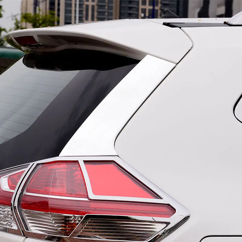 Stainless steel For Nissan X-trail Xtrail T32 Rogue 2014-2018 Rear windows pillar Spoilers Wings Cover Sticker Trim car styling
