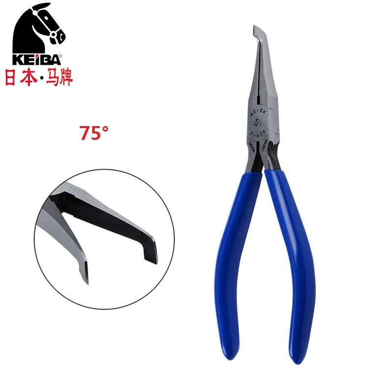 High quality KEIBA long nose pliers F-606 645 675 695 Jewelry roll round clamp electronic precision pliers made in Japan