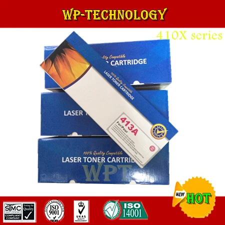 4cps color new compatible toner cartridges suit for Hp410X Hp411A Hp412A Hp413A , suit for HP Laserjet 300 400 sereies printer.