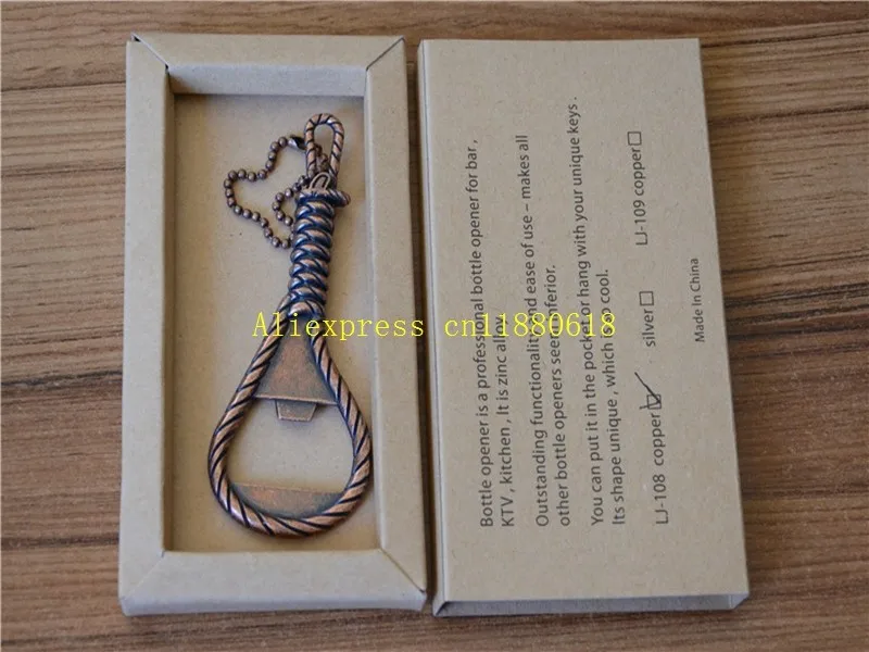 

700pcs/lot Fast Shipping Retro Rope Keychain Beer Bottle Opener Key Ring Zinc Alloy opener