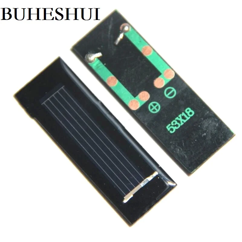 

BUHESHUI 0.125W 0.5V Polycrystalline Mini Solar Panel SolarCells Module Education Kits Study Epoxy 53*18*2MM Wholesale 300pcs