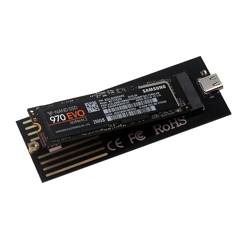 Carcasa externa M.2 NVME PCI Express SSD HDD, USB3.1, tipo c a M key, PCIe 3,0, 4x, NGFF, para Samsung 970 Pro, 960, EVO