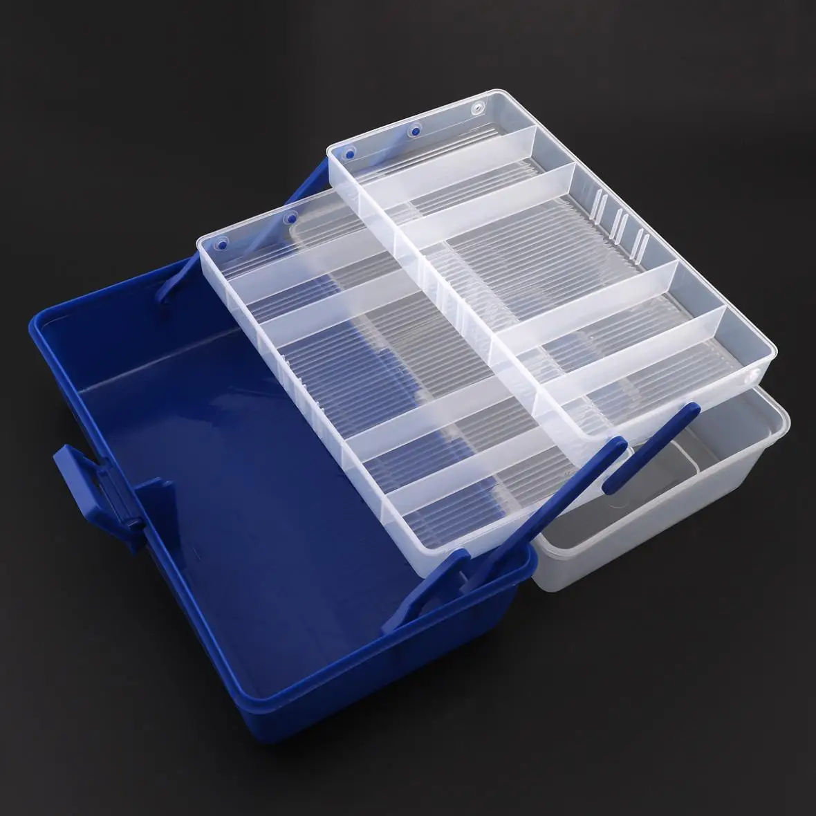 Portable 30*18*15cm Multifunctional 3 Layers Big Fishing Tackle Box with Serviceable Plastic