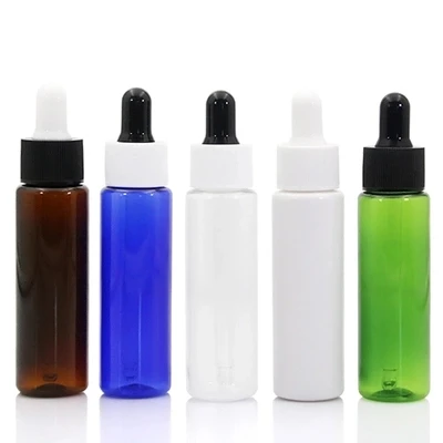 

20pcs/lot 30ml Square and Round Empty PET Plastic Dropper Essential Oils Bottle Refillable Liquid Cosmetic Container