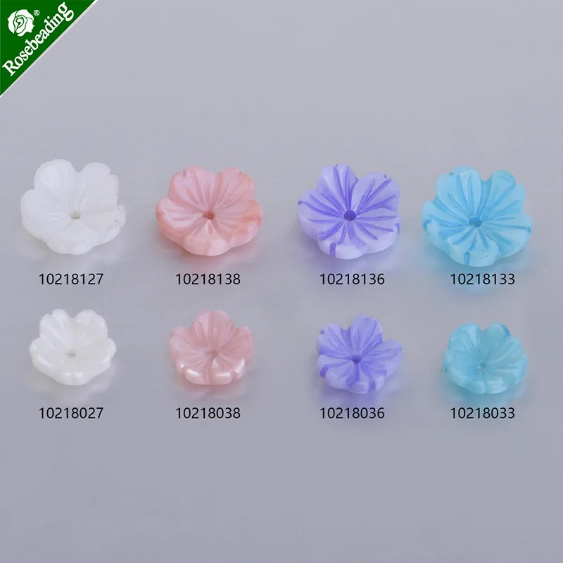 Mother Pearl Shell Carved Mother of Pearl Flower Cabochon central hole 1mm diy Jewelry Accessories,sold 10pcs/lot