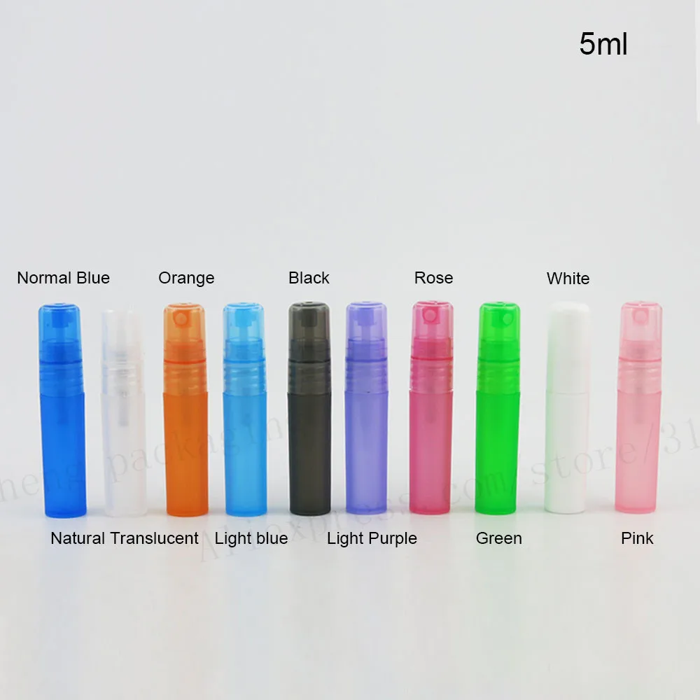 

100 x 5ML Makeup Refillable Mist Sprayer Bottle 5cc Empty Plastic Perfume Atomizer Spray Bottle Mini Travel Accessories