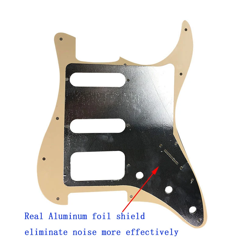 Pleroo Left Handed Pickguards 11 Screw Holes For Standard St Strat HSS Guitar Scratch Plate Guitar Parts 100% Brand New