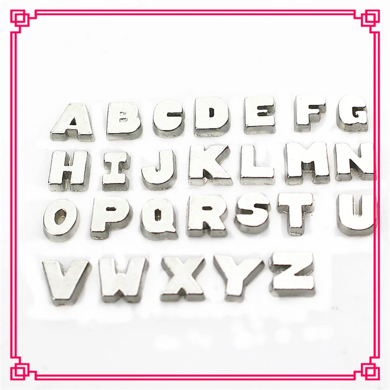 

Wholesale 130pcs/lot Mix 26 Alphabet A-Z Plain letters Floating Charms Living Glass Memory Lockets DIY Jewelry Charms (per 5pcs)