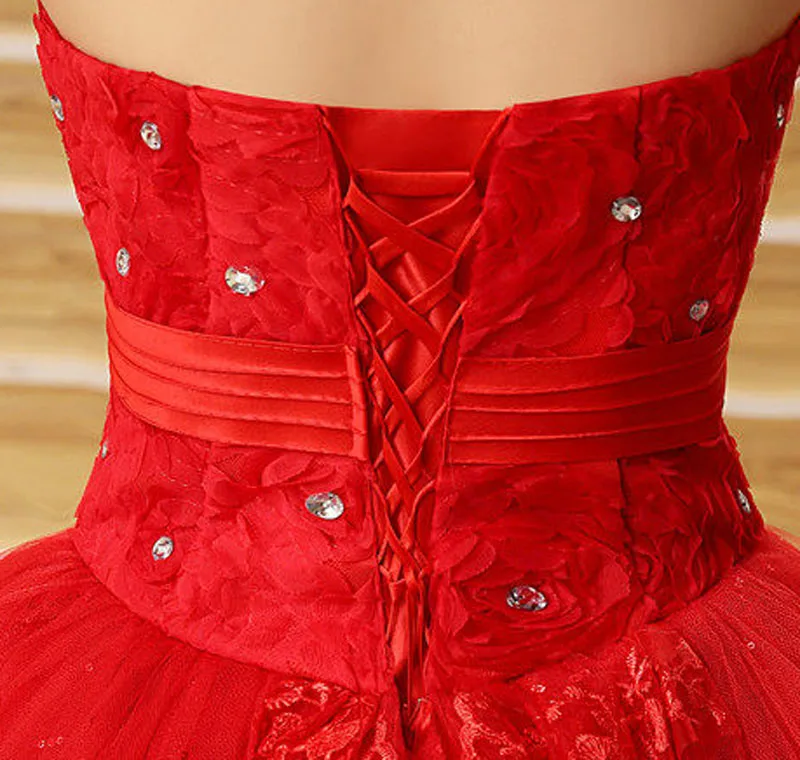 Vestidos de novia rojos de Encaje Vintage, bonitos vestidos de novia de talla grande con cola larga del 2020, vestidos de novia, vestidos de novia