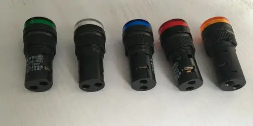 Imagen 2 del producto Indicador de potencia LED AD16-16C, lámpara piloto de señal, 16mm, 12V, 24V, 36V, 110V, 220V, 380V, 1 unidad