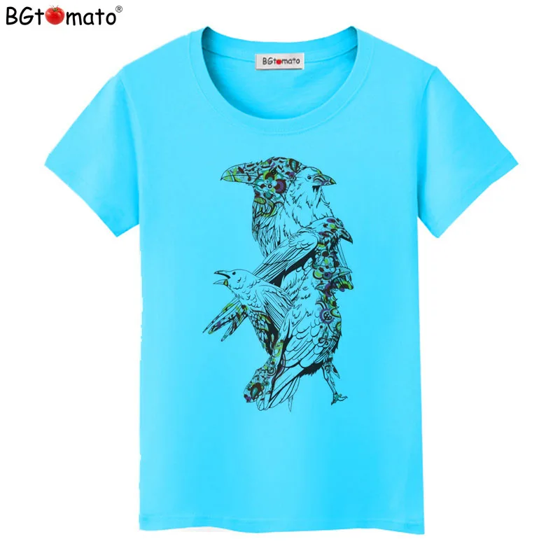 BGtomato Colorful birds art Tshirts new design women shirts Original brand casual Tops summer Tees