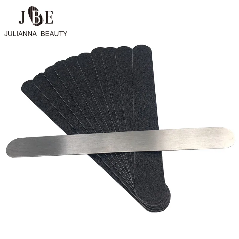 

20Pcs 100# Replaceable Nail Sands bar Stainless Steel Sanding Strip Nail Tools For Polishing Nails Art Beauty Tool