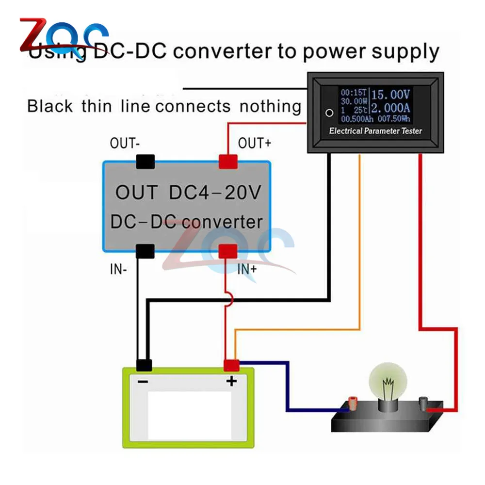 33V 10A 3A 7in1 OLED Multifunction Tester Voltage Current Time Temperature Capacity Power voltmeter Ammeter electrical meter