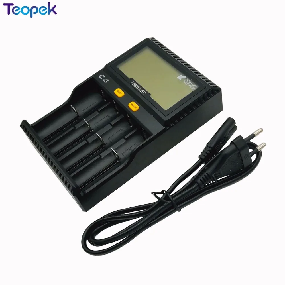 

Miboxer C4 LCD Battery Charger for Li-ion/IMR/INR/ICR/LiFePO4 18650 14500 26650 AAA 3.7 1.2V 1.5V Batteries PK VC4