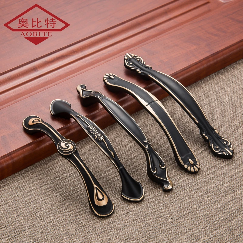 AOBITE Black Kitchen Cabinet Storage Handle Dressers Drawer Closet Wardrobe Door Furniture Handles Single Hole Small Knobs