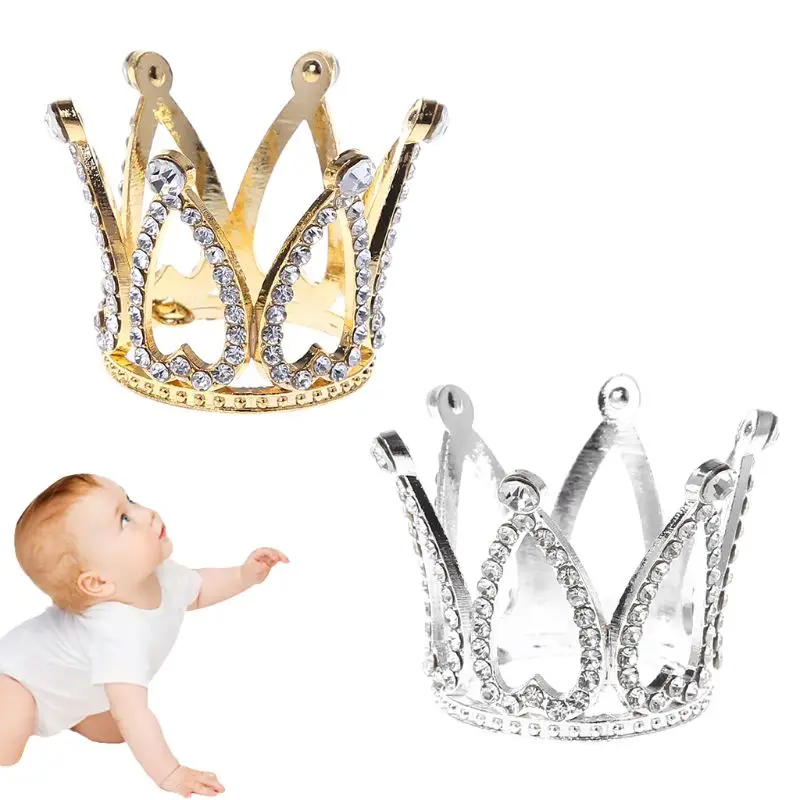 Corona de bebé para fotografía, accesorios para fotografía, diadema, anillo, Mini decoración para niñas recién nacidas, Princesa, Tiara para fiesta de cumpleaños conmemorativa