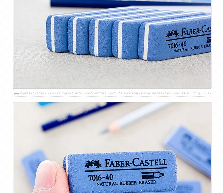 Faber Castell Naturkautschuk-Radiergummi für Gel/Tinte/Kugelschreiber/Füllfederhalter, Sandgummi-Radiergummi, löschbares Schulprüfungsmaterial, 3 Stück – Detail 12