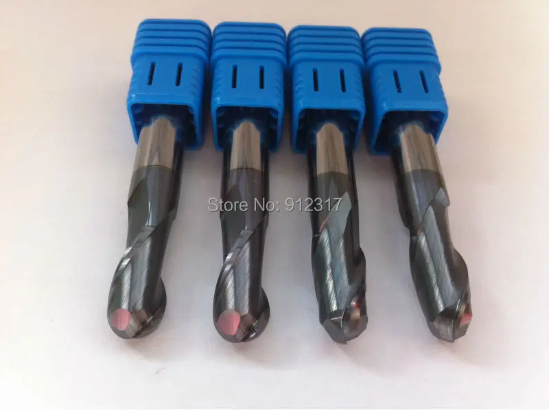 

4pcs 10*25MM 2 fultes ball nose CNC Router Bits, Mill Cutters, Carbide Cutting Tools, Ball Nose End Mill