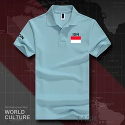 Indonesia Indonesian polo shirts men short sleeve white brands printed for country 2017 cotton nation team flag new  IDN ID