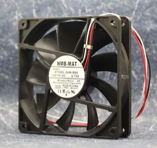 

NMB 4710KL-04W-B59 12V 0.72A 12025 3 line double ball 12cm chassis fan