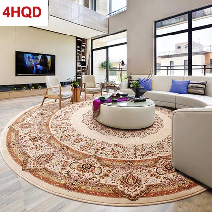 Turkey Imported Round Carpet Parlor Coffee Table Basket Computer Chair Piano Bedroom Study Europe And America Persian Round Blan