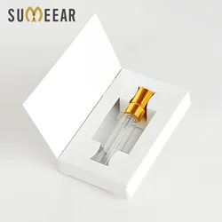 100 Pieces 5ML Customizable Paper Boxes And Glass Perfume Bottle With Atomizer Empty Parfum Packaging CUSTOM LOGO for Gift