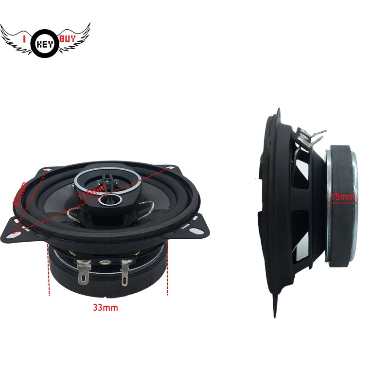 1 Pair /Lot   4 inch 200W 4 Ohm 3 Ways Coaxial Car Speaker Audio Vehicle Auto Stereo Hifi Rubber Edge Louder Speaker