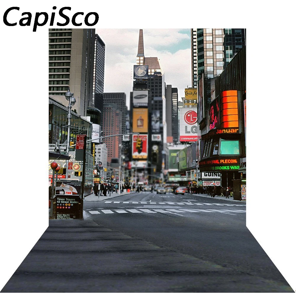 Capisco fondo de estudio de fotografía de calle de ciudad moderna, Fondo de fotografía de carretera ocupado, niños, bebé