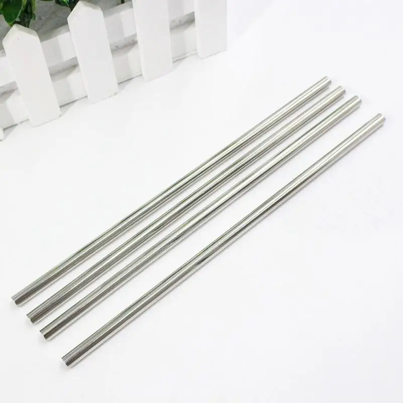 Pipeta de pajita de Metal reutilizable, tubo recto doblado de acero inoxidable para beber, accesorios para Bar, fiestas y eventos