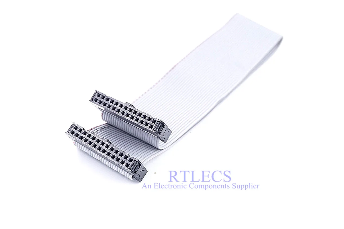 Imagem -02 - Fêmea para Fêmea Idc Cabo de Fita Plana de Montagem 2.54 Milímetros 10 14 16 20 26 34 40 50 60 64 Pin 50cm Idc Soquete da Extensão 100 Pcs