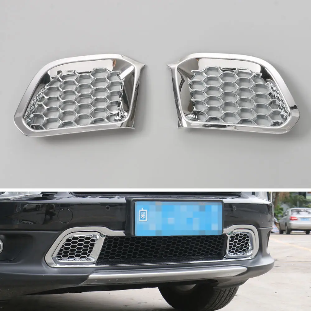 

ABS 1pair Front Bottom Bumper Side Grill Grid Grille Cover Trims Frame Decoration Fit for Cherokee 2014 2015 2016