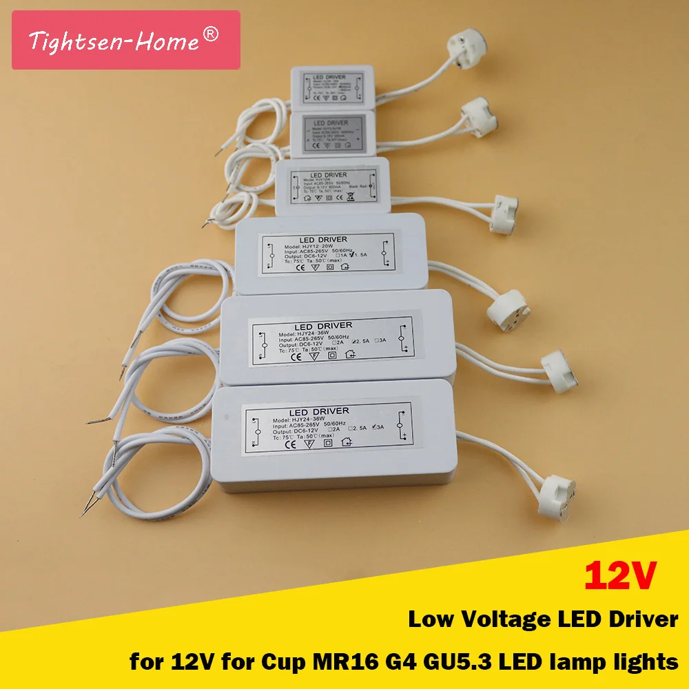 3 W-36 W LED sterownik LED wysokiej mocy transformator elektroniczny AC85-265V do 12V dla DC 12V podstawa lampy MR16 G4 MR11 GU5.3 żarówka reflektor