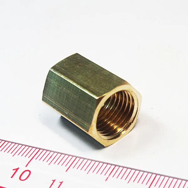 30 Stück 1/8" 1/4" 3/8" 1/2" G-Gewinde Messing-Rohrverschraubungen Sechskantmutter Stangenverbinder Vollbohrung – Detail 2