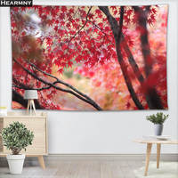 Background Fabric Valance Tapestry Wall Hanging Custom Maple Leaf Bedroom Living Room Blanket Yoga Beach Towel Tablecloth