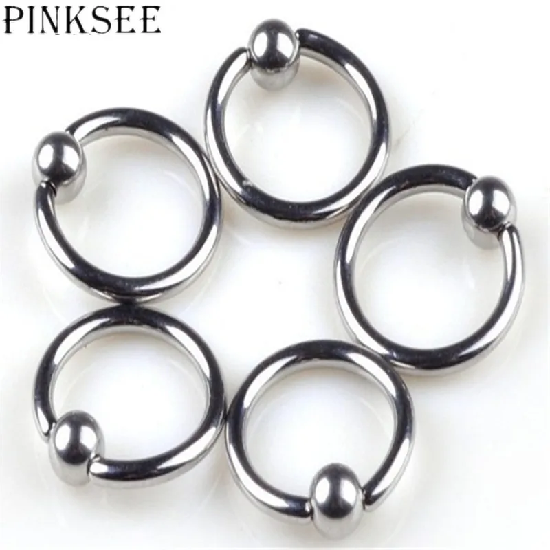 PINKSEE 20 Pcs Hot Sale Surgical Stainless Steel Circular Eyebrow Nose Studs Piercing Rings Body Jewelery Wholesale