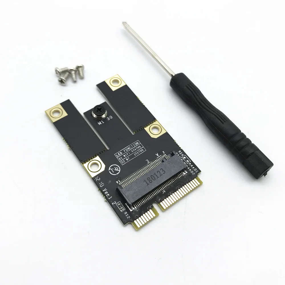 New NGFF M.2 Key A Wifi Support Bluetooth Card to Mini PCI-E Converter Adapter Card for Intel 8260 8265 9260 9560