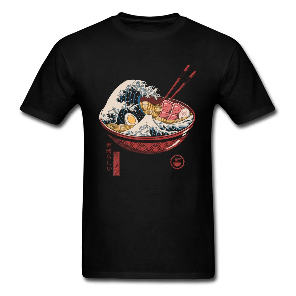 

Great Ramen Wave T Shirts Mens Tshirt Japan Funky T-shirt Graphic Crewneck Cotton Men Tops & Tees Casual Short Sleeve Clothing