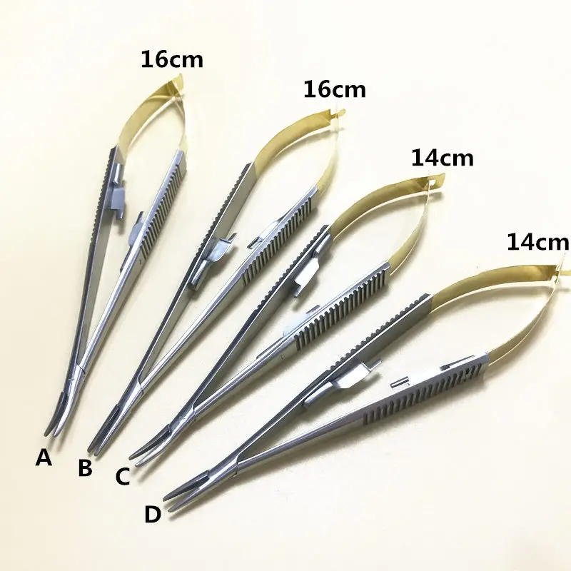 Surgical Dental Orthodontic Implant Castroviejo Needle Holders 14cm/16cm CE Tool / Straight / Curved for choose