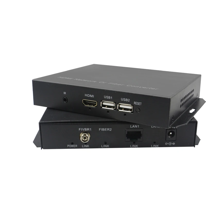 High Quality 1080P HDMI optical Media converter with 2 KVM USB2.0 & Ethernet, HDMI Video & Audio signal over Fiber Up to 20Km