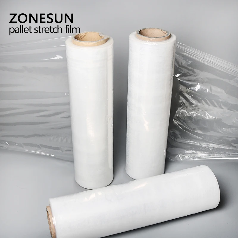 ZONESUN Mikron Stretch Wrap, Kunststoff Stretch Film, Schwarz Hand Paletten Shrink Wrap Fabrik
