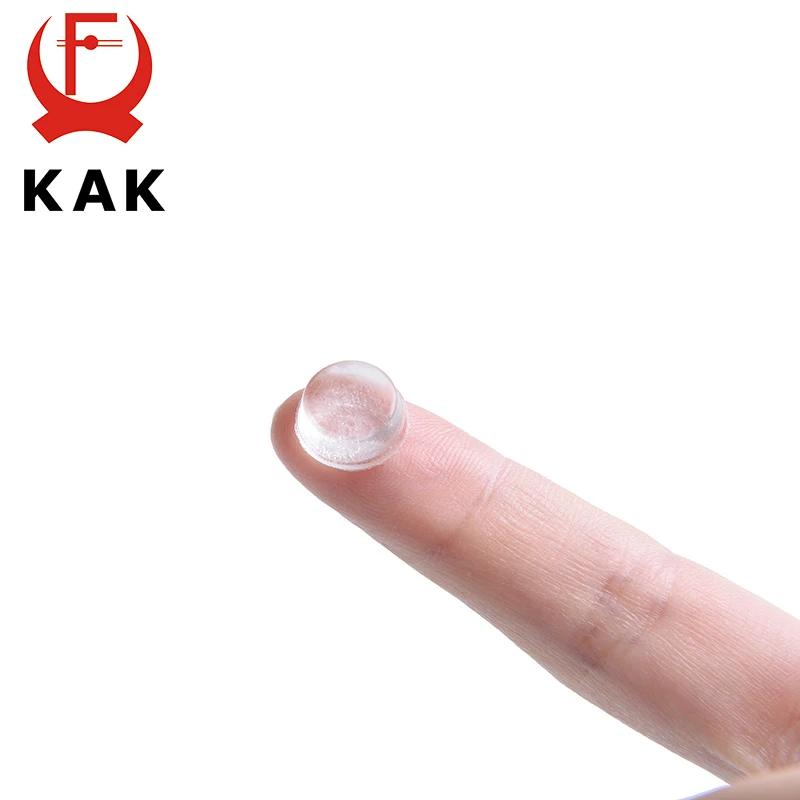 KAK 40 Grain For 1pc 12MM Dia 5MM Thickness Silicon Rubber Kitchen Cabinet Door Pad Self-Adhesive Bumper Stop Damper Cushion