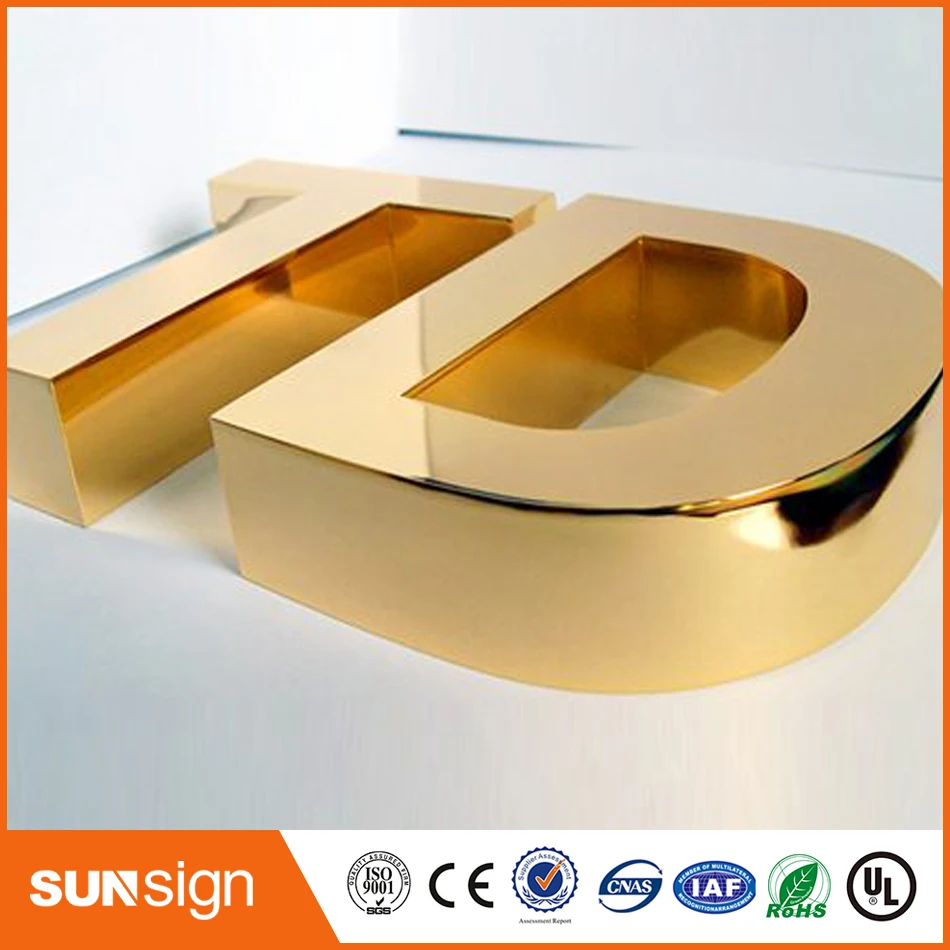 Metal letter 3D sign front channel letter signage