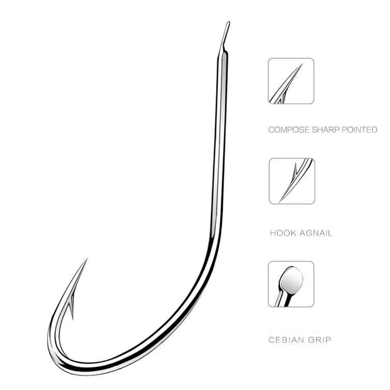 100 قطعة/صندوق Iseama دائرة الكارب الصيد هوك حجم 1 # To14 # اليابان الصيد هوك السنانير صيد السمك واحدة الرقصة هوك أداة Pech #3