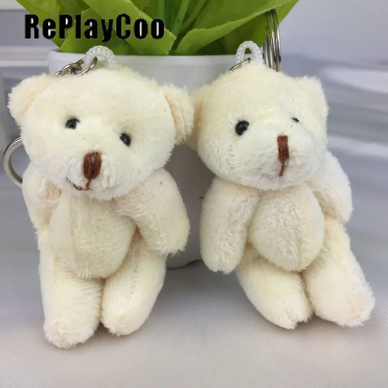 

100PCS/LOT Kawaii Small Joint Bears Stuffed Plush 8CM/3.2'' Toy Mini Bear Plush Toys Brown Valentine's Day Gifts D055