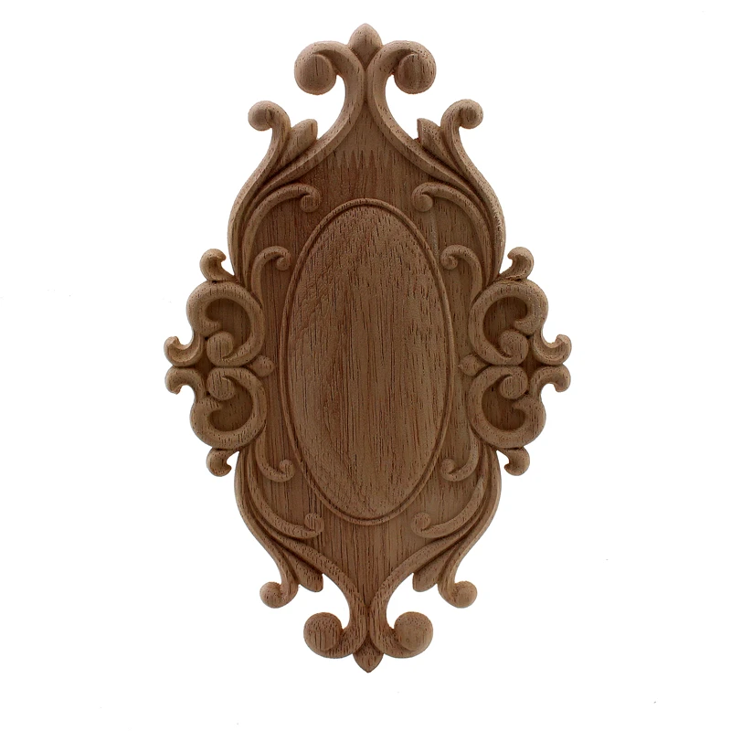 VZLX Home Wedding Decoration Accessories Furniture Appliques Wood Carving Corner Wooden Decor Frame Wall Door Woodcarving Decal