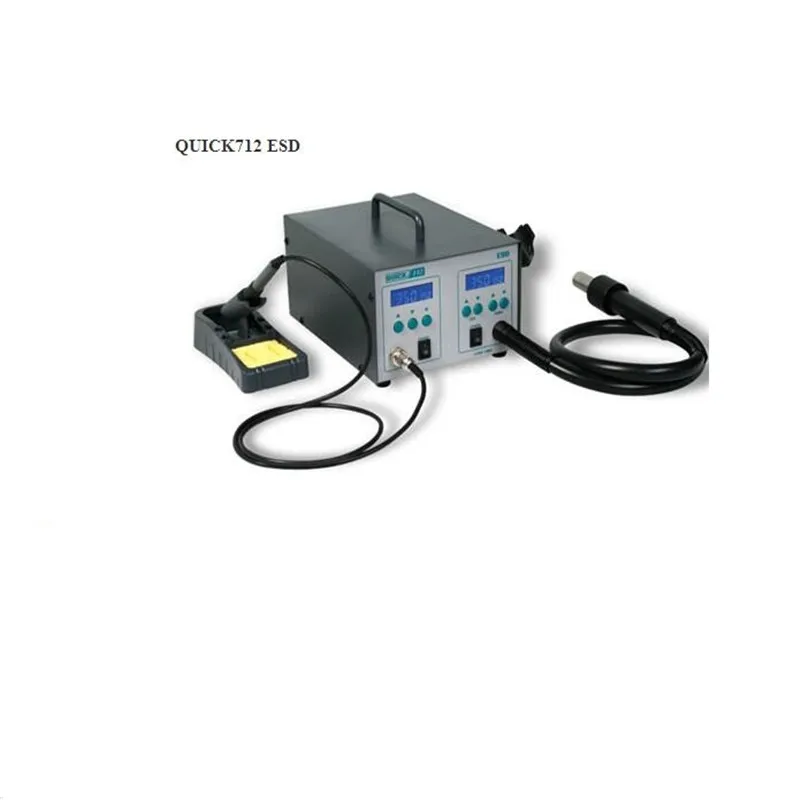 QUICK 712 ESD Rework System QUICK 712High Power Hot Air + Station Iron 1000W With 3 Air Nozzles