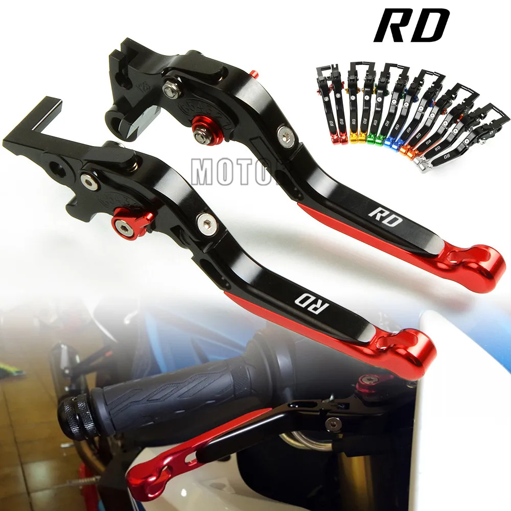 For Yamaha RD250 A/B/C/D/E/F RD400 C/D/E/F RD250LC RD350LC Motorcycle CNC Adjustable Fold Brake Clutch Levers RD 250 400 350 LC